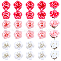 30Pcs 3 Colors Flower Resin Drawing Pins&nbsp;AJEW-SC0031-81