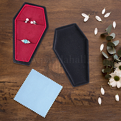 1Pc Coffin Shaped Velvet Ring Organizer Boxes&nbsp;AJEW-BBC0001-08