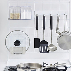 4 Sets 2 Colors Adhesive Wall Mounted Stainless Steel Pot Lid Holders&nbsp;AJEW-FH0004-53