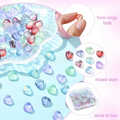 100Pcs Transparent Electroplate Frosted Glass Bead&nbsp;EGLA-CJ0001-20