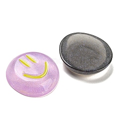 Transparent Resin Glitter Cabochons&nbsp;RESI-D003-11