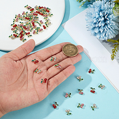 60Pcs 3 Colors Alloy Rhinestone Cabochons&nbsp;MRMJ-ME0001-03