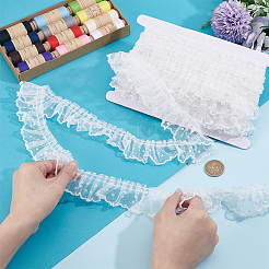 10M Polka Dot Polyester Gauze Wrinkle Ribbon&nbsp;OCOR-PH0007-99A