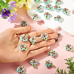 20pCS Printed Opaque Acrylic Beads&nbsp;OACR-TA0004-75A