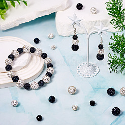 120Pcs 6 Styles Rhinestone Pave Disco Ball Beads&nbsp;RB-TA0001-14