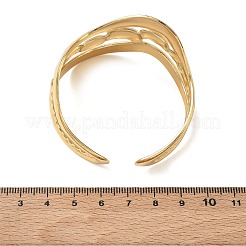 304 Stainless Steel Cuff Bangles for Women&nbsp;SA-CBAEBCF-01G-B