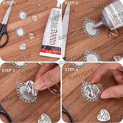 DIY Blank Oval & Heart Alloy Pendants Decoration Making Kit for Graduation&nbsp;DIY-SC0025-37