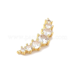 Brass Micro Pave Cubic Zirconia Pendants&nbsp;KK-Z128-01G