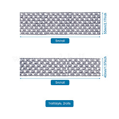 2 Rolls 2 Sizes Polyester Elastic Ribbon&nbsp;EW-TA0001-02H