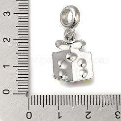Rack Plating Alloy Colorful Enamel European Dangle Charms&nbsp;PALLOY-A009-14P