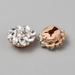 Alloy Rhinestone Cufflinks&nbsp;DIY-WH0888-809RG