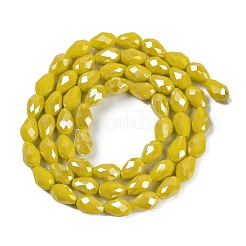 Opaque Solid Color Electroplate Glass Beads Strands&nbsp;EGLA-N013-P4mm-B06