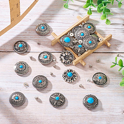 9 Styles Alloy Decorative Rivets&nbsp;BUTT-TA0001-21