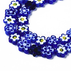 Handmade Millefiori Glass Bead Strands&nbsp;LAMP-J035-8mm-37