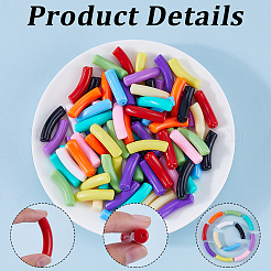 DIY Acrylic Tube & Brass Rhinestone Beads Jewelry Making Kits&nbsp;DIY-SP0002-20