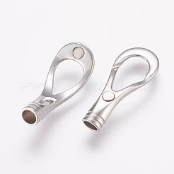 Tarnish Resistant 304 Stainless Steel Magnetic Clasps with Glue-in Ends&nbsp;STAS-L189-14P