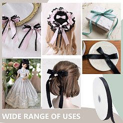 50 Yards Polyester Double Edged Picot Ribbon&nbsp;OCOR-WH0101-130