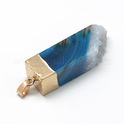 Natural Druzy Agate Pendants&nbsp;G-Q494-18