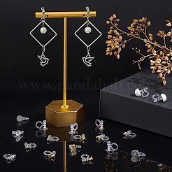 32Pcs 4 Style 304 Stainless Steel & Plastic Clip-on Earring Findings&nbsp;STAS-UN0037-98