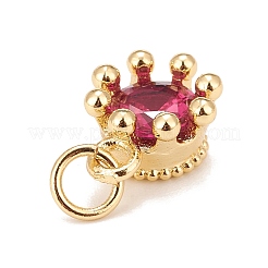 Brass Inlaid Clear Cubic Zirconia Charms&nbsp;KK-A161-34G-A
