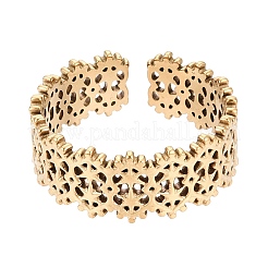 304 Stainless Steel Open Cuff Rings for Women&nbsp;STAS-N125-26F-G