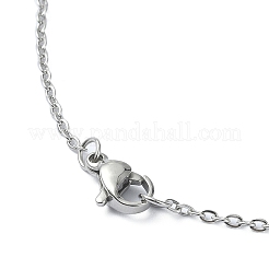 Natural Quartz Crystal Nugget Pendant Necklace with 304 Stainless Steel Chains&nbsp;NJEW-JN04385-02