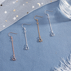 Brass Earring Hooks&nbsp;KK-FH0001-13-RS