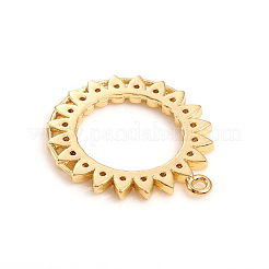 Brass Micro Pave Cubic Zirconia Pendants&nbsp;LS-KK-E788-01G