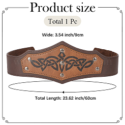 PU Leather with Iron Headring&nbsp;AJEW-WH20018-77A