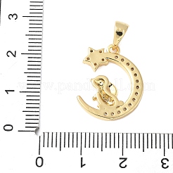 Brass Micro Pave Cubic Zirconia Pendants&nbsp;KK-D357-09B-G