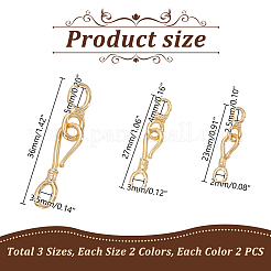 12Pcs 6 Styles 8 Shaped Brass Hooks for Necklace&nbsp;FIND-GA0004-27