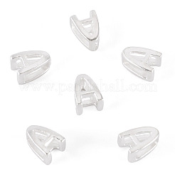 6Pcs 925 Sterling Silver Hollow Initial Beads&nbsp;STER-TA0001-53A
