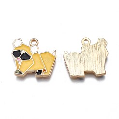 Rack Plating Alloy Enamel Pendants&nbsp;ENAM-S122-90