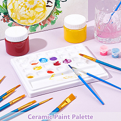 Plastic Imitation Ceramic Palette&nbsp;AJEW-WH0518-25
