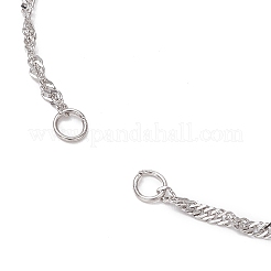 304 Stainless Steel Singapore Chain Bracelet Making&nbsp;AJEW-JB01306-02