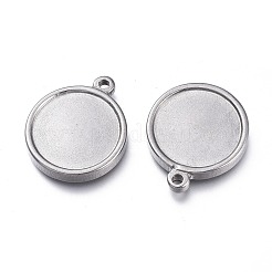Tarnish Resistant 304 Stainless Steel Pendant Cabochon Settings&nbsp;STAS-K207-72P