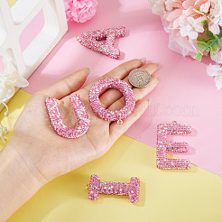 5Pcs 5 Styles Handmade Polymer Clay Rhinestone Big Pendants&nbsp;FIND-BT0001-39D