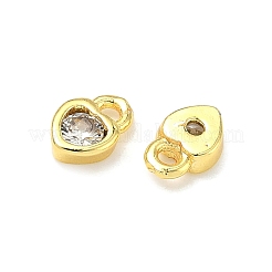 Brass Micro Pave Clear Cubic Zirconia Charms&nbsp;KK-G557-48G