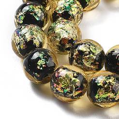 Handmade Foil Lampwork Beads Strands&nbsp;FOIL-K003-06B-20