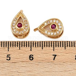 Brass Micro Pave Cubic Zirconia Multi-Strand Links&nbsp;KK-Z122-05G