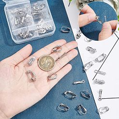 50Pcs 5 Style 201 & 304 Stainless Steel Clip-on Earring Converters Findings&nbsp;STAS-UN0038-19