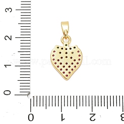Brass Micro Pave Cubic Zirconia Pendants&nbsp;KK-B158-02G-02