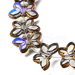 Electroplated Transparent Glass Beads Strands&nbsp;GL-CBA98F0-03C