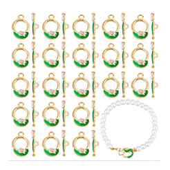 40Pcs 2 Styles Tulip Alloy Enamel Pendants&nbsp;FIND-PH0021-39