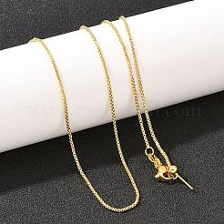 1MM Brass Box Chain Adjustable Slider Necklaces&nbsp;KK-H533-10A-G