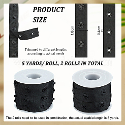 5Yards Polyester Sewing Snap Button Tape&nbsp;DIY-OC0014-49B