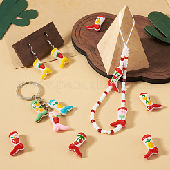 10Pcs 5 Styles Boot Baking Paint Glass Enamel Beads&nbsp;LAMP-TA0002-80B