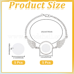 5Pcs Zinc Alloy Heat Transfer Blank Link Bracelet Making&nbsp;FIND-UN0010-24