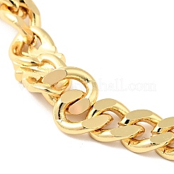 Clear Cubic Zirconia Sunflower Link Bracelet with Curb Chains&nbsp;BJEW-G652-01G