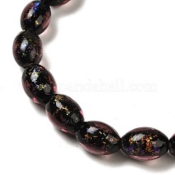Handmade Dichroic Foil Glass Beads Strands&nbsp;DICH-U001-12G